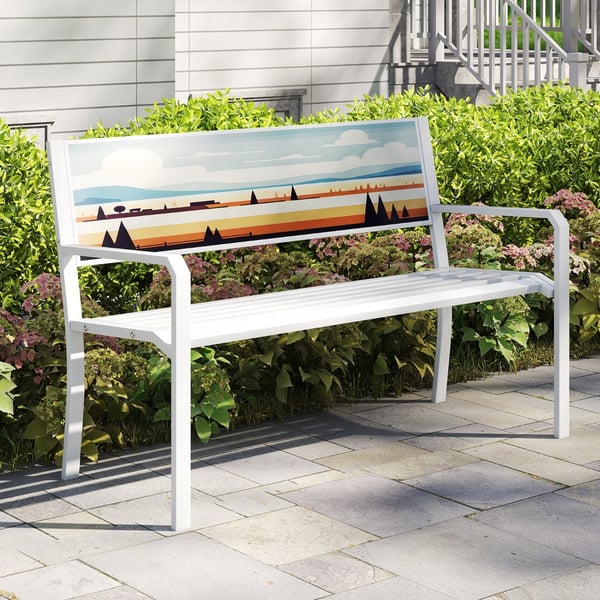 Havnebænk, 128x53x81,5 cm, Hvid , Star