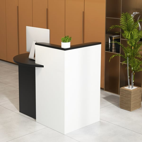 Reception Skranke, 120x70x100 cm, Sort og Hvid , Star