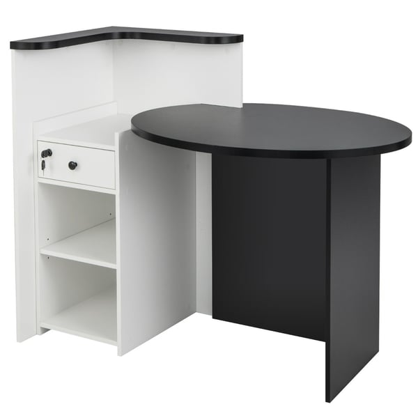 Reception Skranke, 120x70x100 cm, Sort og Hvid , Star