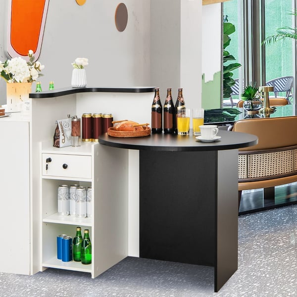 Reception Skranke, 120x70x100 cm, Sort og Hvid , Star
