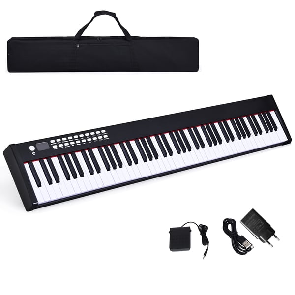 Digitalt klaver keyboard, 127x21.5x6.5 cm, Sort/Hvid , Star