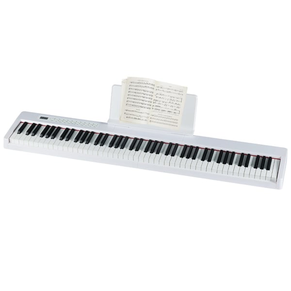 Elektriskt pianoklaviatur, 125x24x6 cm, gul , Star