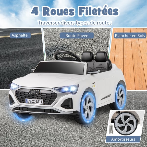 Elbil, Audi SQ8, 12V, Hvid , Star