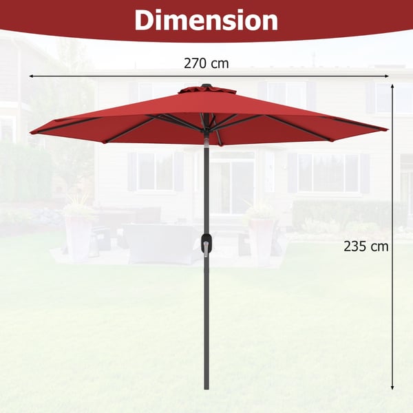 Parasol, 270x270x240 cm, Beige , Star