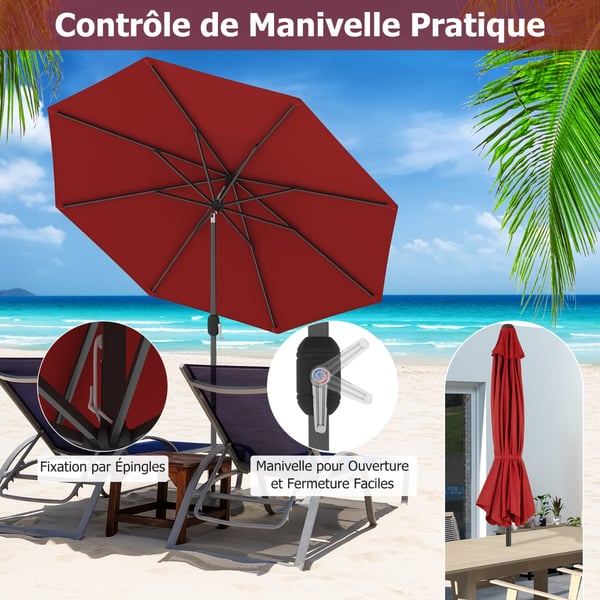 Parasol, 270x270x240 cm, Beige , Star