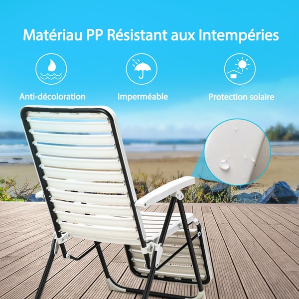 Patio Deck Chairs, 24.5x28.5 in, Valkoinen , Star