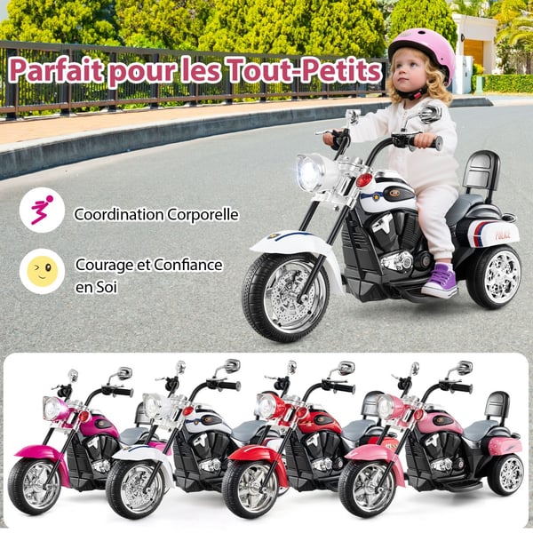 Sähkömoottoripyörä Skootteri, 6V, Musta Valkocmen , Star