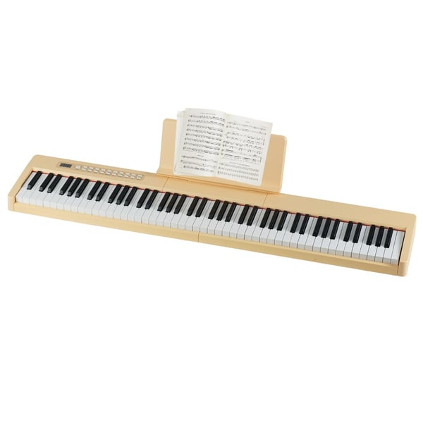 Elektrisk klaverkeyboard, 88 tangenter, 125x24x6 cm, gul , Star Elektrisk klaverkeyboard, 88 tangenter, 125x24x6 cm, gul , Star