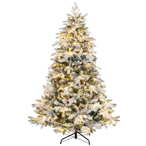 Kunstig juletræ, 180x108x50 cm, hvid og grøn , Star
