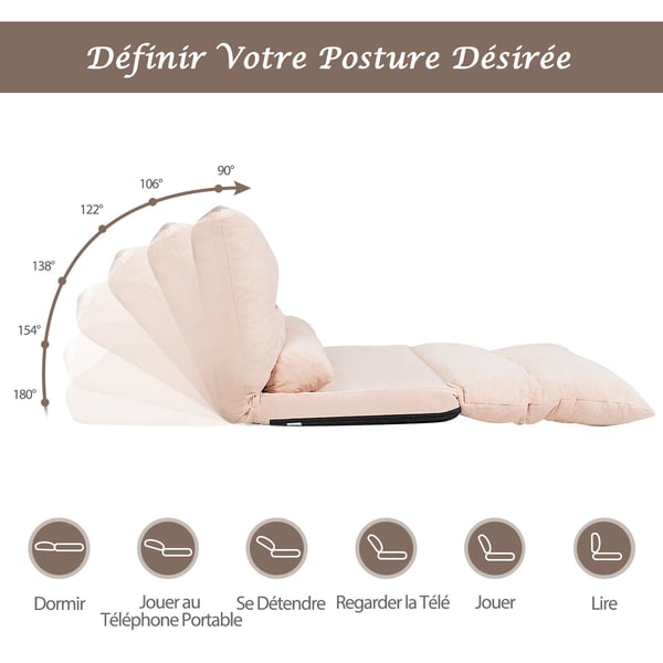 Gulvsofa, 180x98x18 cm, Beige , Star