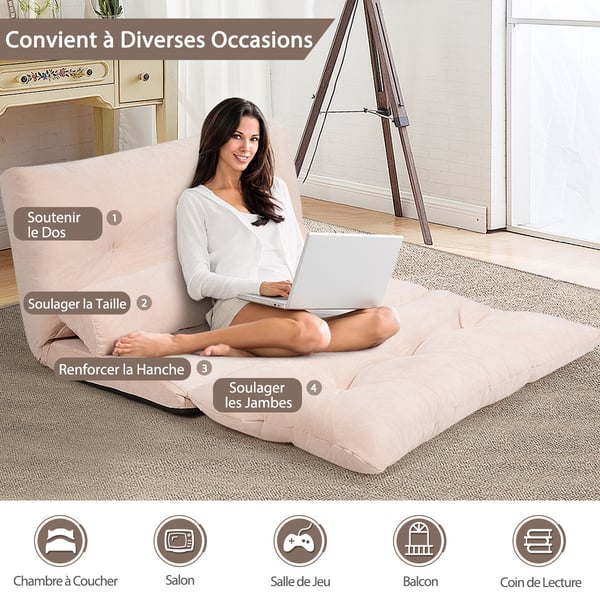 Gulvsofa, 180x98x18 cm, Beige , Star