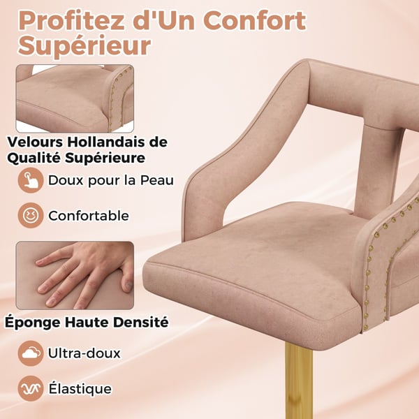 Barstole, 47x50x89-111 cm, Pink , Star
