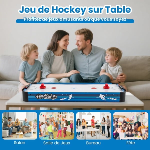 Airhockeybord, 40", Blå - materiale: Tykt MDF-plade , Star