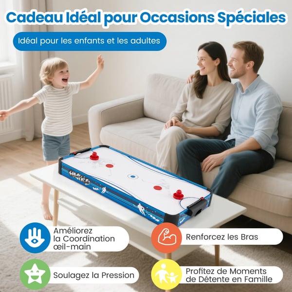 Airhockeybord, 40", Blå - materiale: Tykt MDF-plade , Star