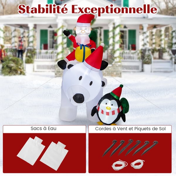Oppustelig julefigur, 230x70x210 cm , Star