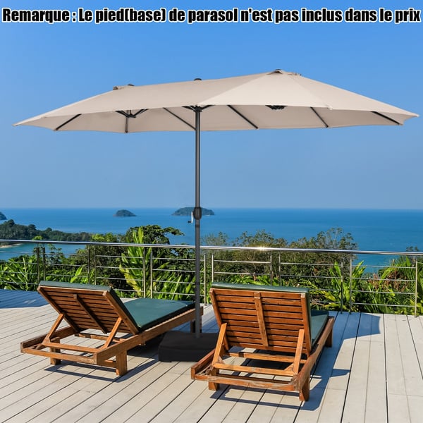 Terrasseparasol, 470x280x245 cm, Beige , Star