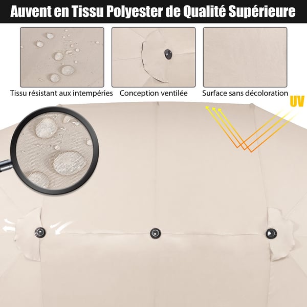 Terrasseparasol, 470x280x245 cm, Beige , Star