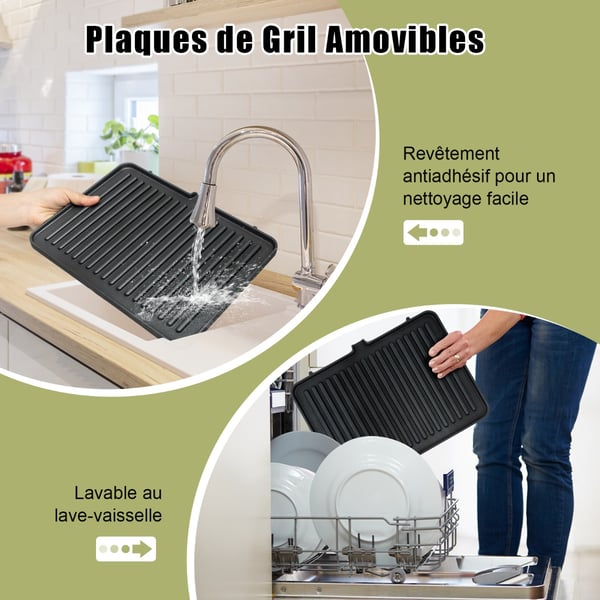 Elektrisk grill, 3-i-1 1200W Panini-pressgrill, 35x30x14 cm, sort , Star
