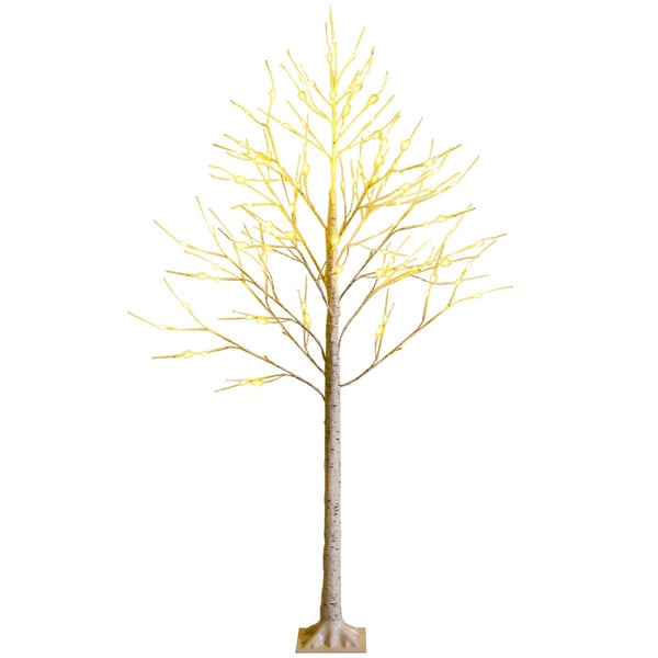 Trælampe, 120 cm, Hvid - materiale: nyt pvc, metal, plastik , Star