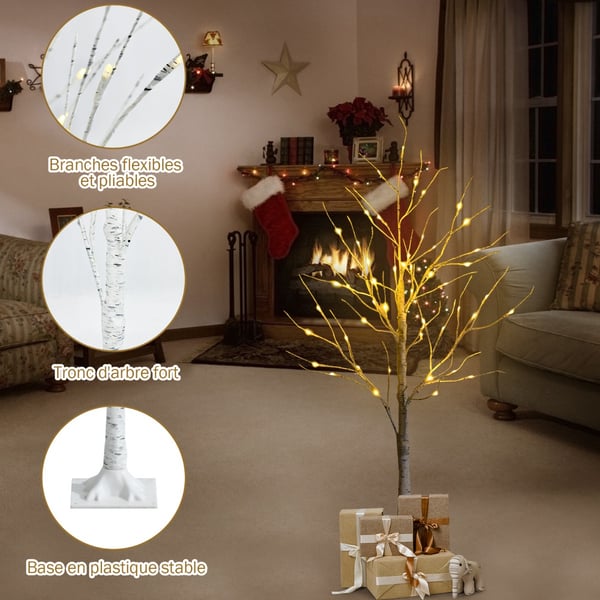 Trælampe, 120 cm, Hvid - materiale: nyt pvc, metal, plastik , Star