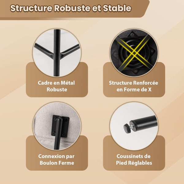 Barstolar, 47x51x90.5 cm, Beige , Star