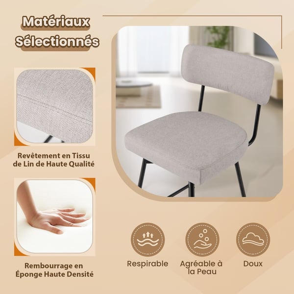 Baarituolit, 47x51x90.5 cm, beige , Star