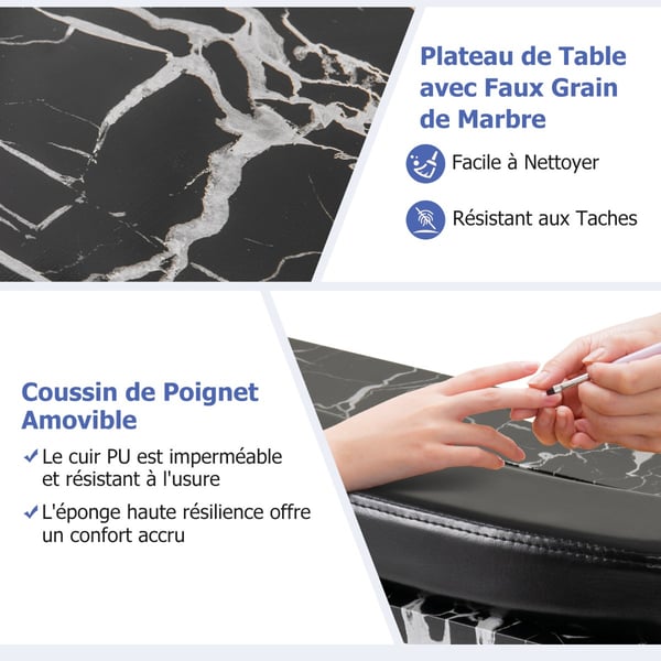 Manicurebord, 90x40x77 cm, Hvid , Star