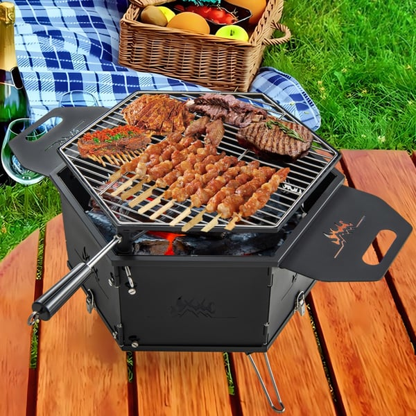 Transportabel kulgrill, 76×74×38 cm, Sort , Star