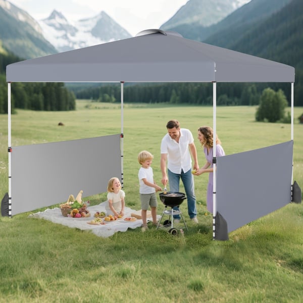 Canopy telt, 300x300x266-286 cm, hvid , Star