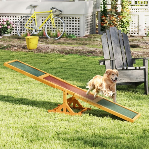 Hund Agility Vippe, 179x30x55 cm, Gul , Star