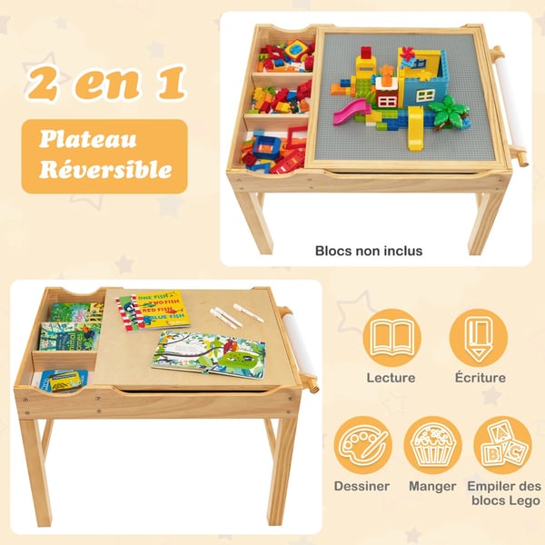 Aktivitetslegebord, 86×60×57 cm, Naturfarvet , Star