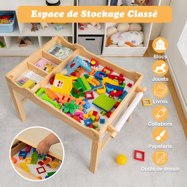 Aktivitetslegebord, 86×60×57 cm, Naturfarvet , Star
