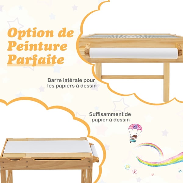 Aktivitetslegebord, 86×60×57 cm, Naturfarvet , Star