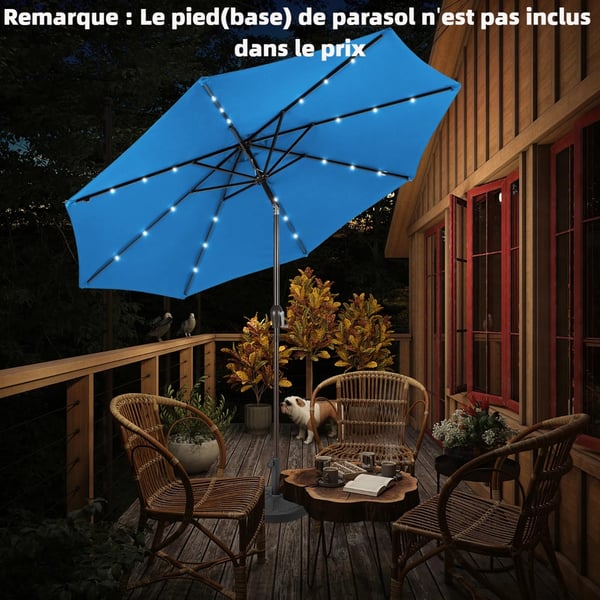Haveparasol, 300x300x250 cm, Blå , Star