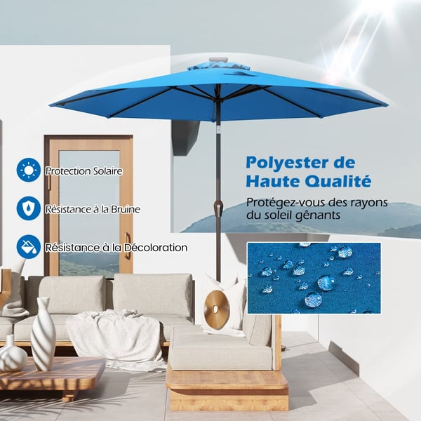 Haveparasol, 300x300x250 cm, Blå , Star