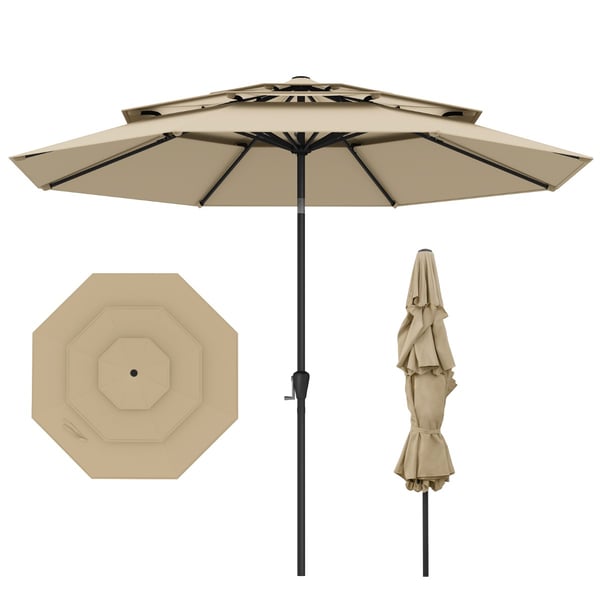Uteparasoll, 300x300x245 cm, Brun , Star