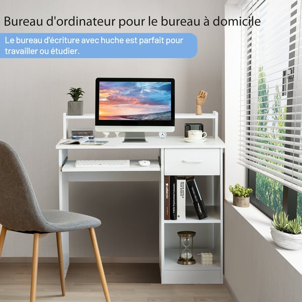 Skrivebord, 105x55x89 cm, Hvid , Star