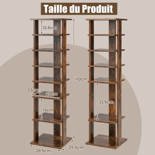 Sko stativ, 28×25×110 cm, Hvid , Star