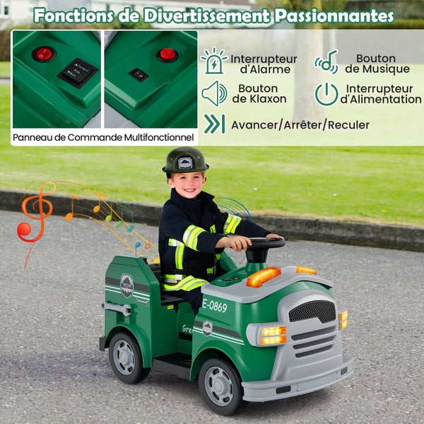 Lasten sähköauto, 12V paloauto, 86x48x52 cm, punainen , Star
