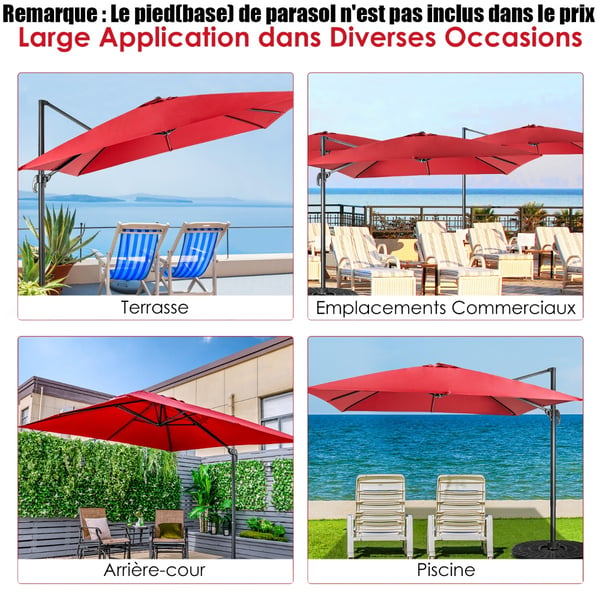 Parasol, 300x300x273 cm, Kaffebrun , Star