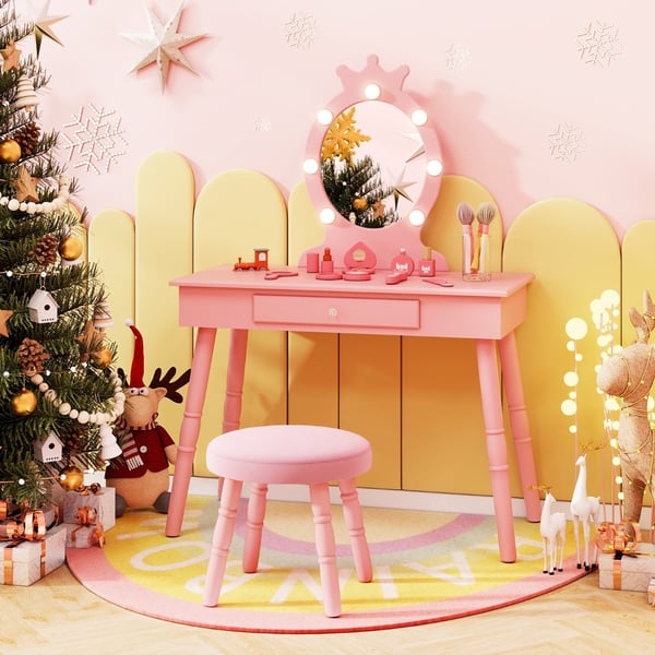 Sminkebord, 70x34x99 cm, Pink , Star