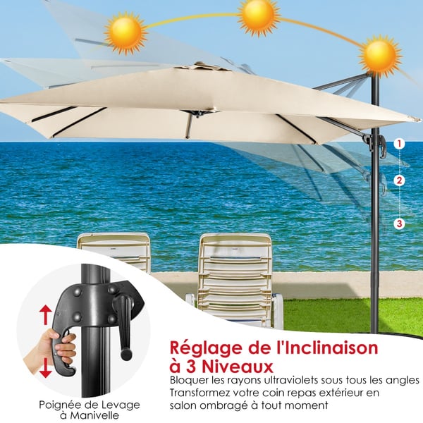 Parasol, 300x300x273 cm, Brun , Star