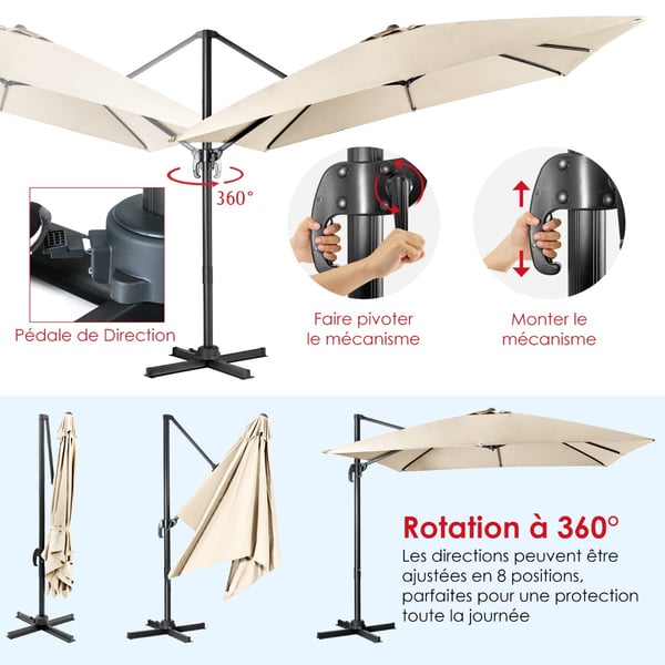 Parasol, 300x300x273 cm, Brun , Star