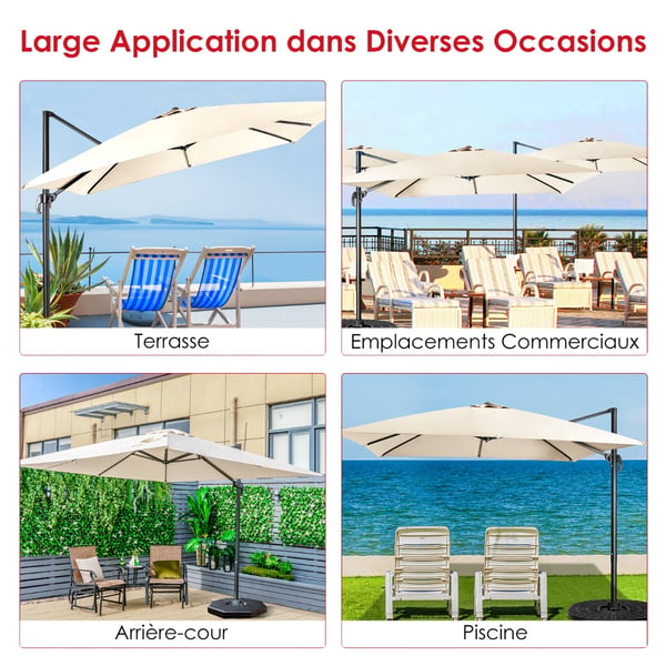 Parasol, 300x300x273 cm, Brun , Star