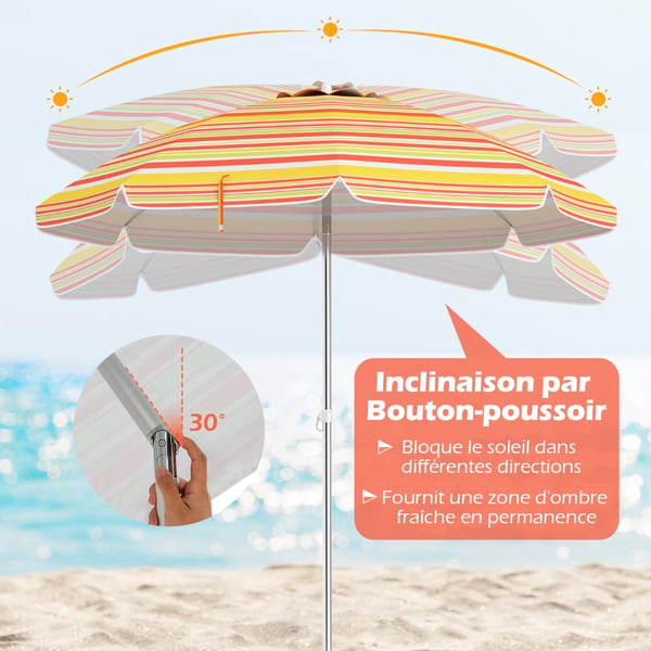 Strandparasol, 198x206 cm, Blå , Star