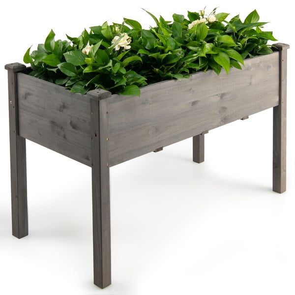 Korotettu kasvilaatikko, 125x59x76 cm, Harmaa , Star