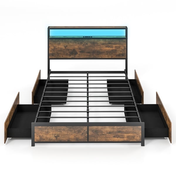 Dobbeltsengramme, 216x144x102 cm, Brun , Star