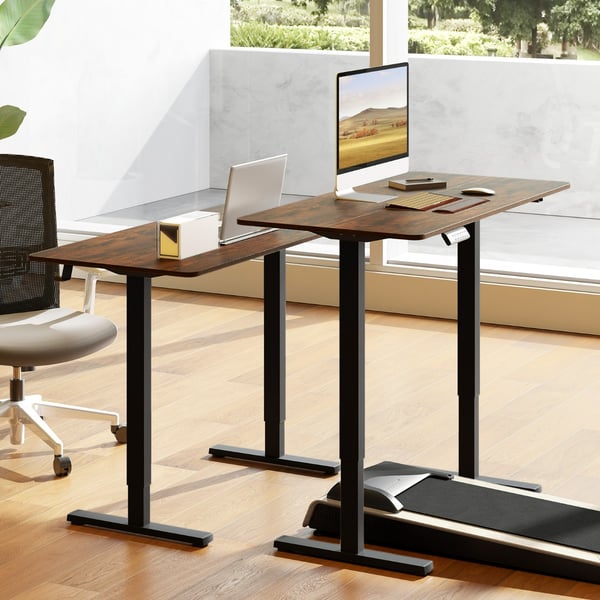 Ståbord, Elektrisk højdejusterbart skrivebord, 120x60x73-118 cm, Brun , Star