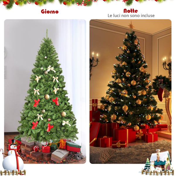 Kunstig juletræ, 229 cm - materiale: pvc, metal , Star