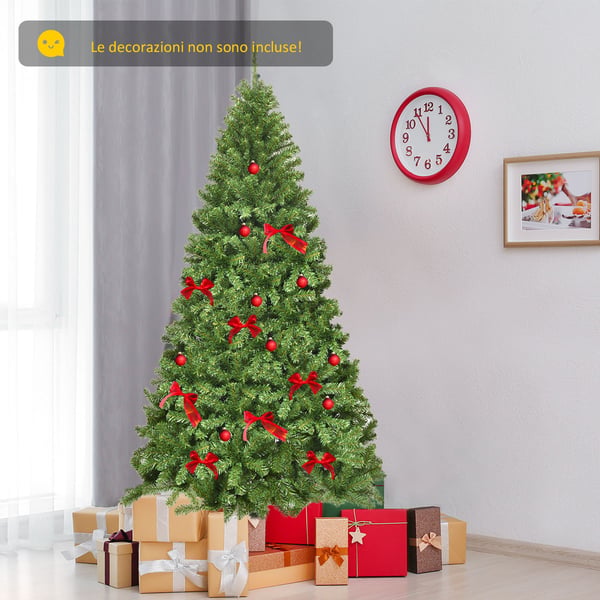 Kunstig juletræ, 229 cm - materiale: pvc, metal , Star